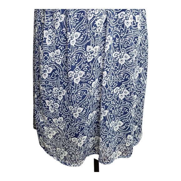 Knox Rose Dress Womens M Blue White Floral 2 Piece High Waist Boho Cottagecore - Picture 8 of 12
